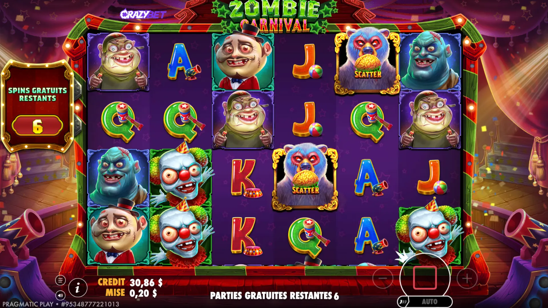 Sticky zombie bear Wild x2 during the bonus