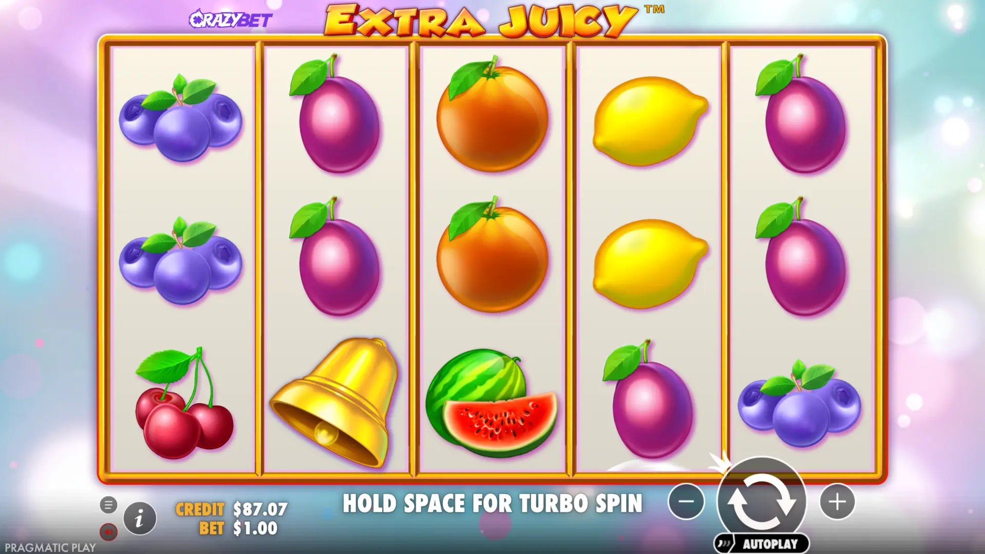 Extra Juicy – 5x3 fruit starting grid.