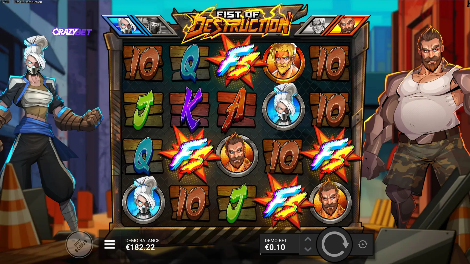 Ultimate Throwdown incoming with 5 FS symbols on the grid