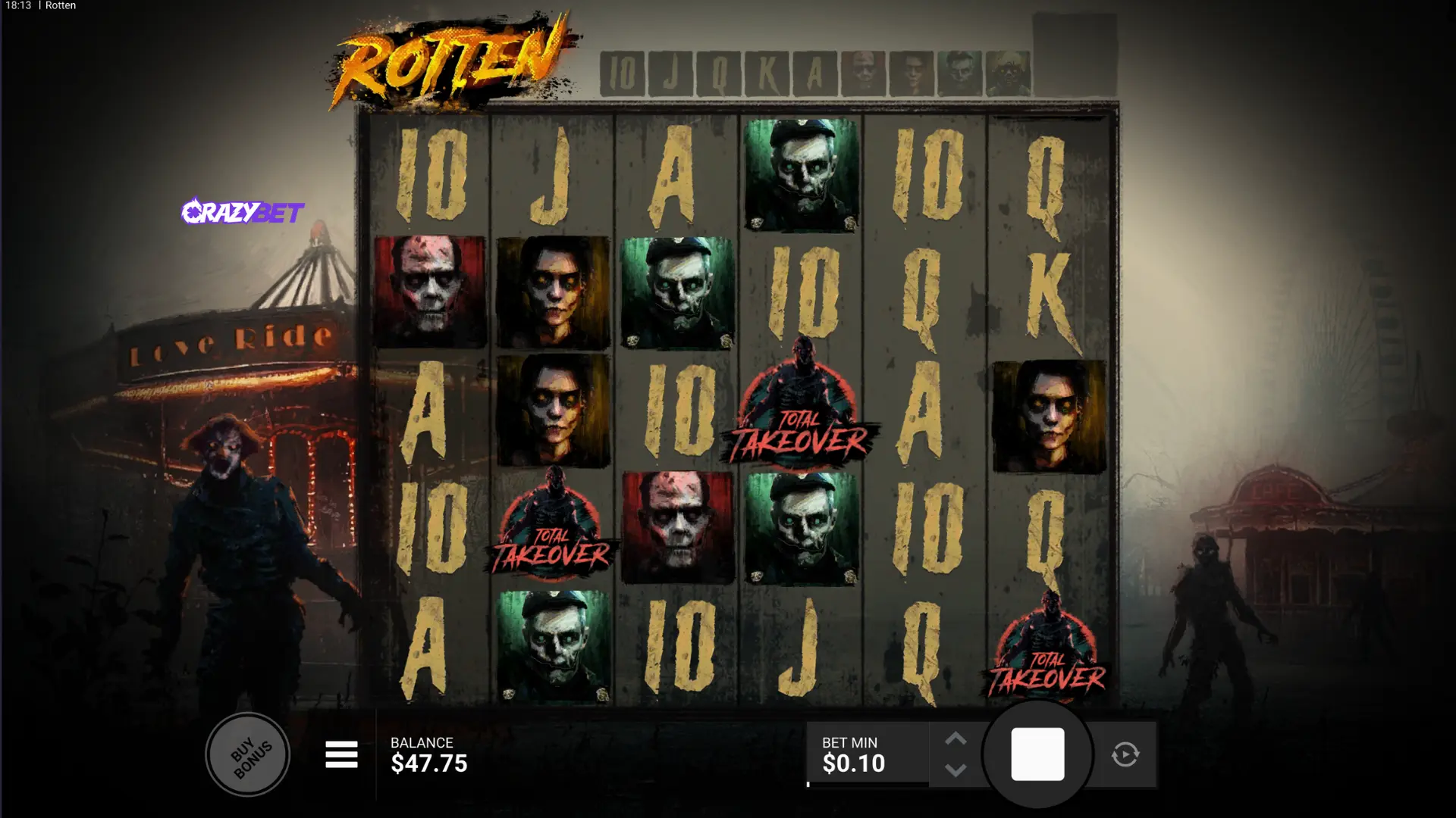 Rotten – Total Takeover bonus in progress