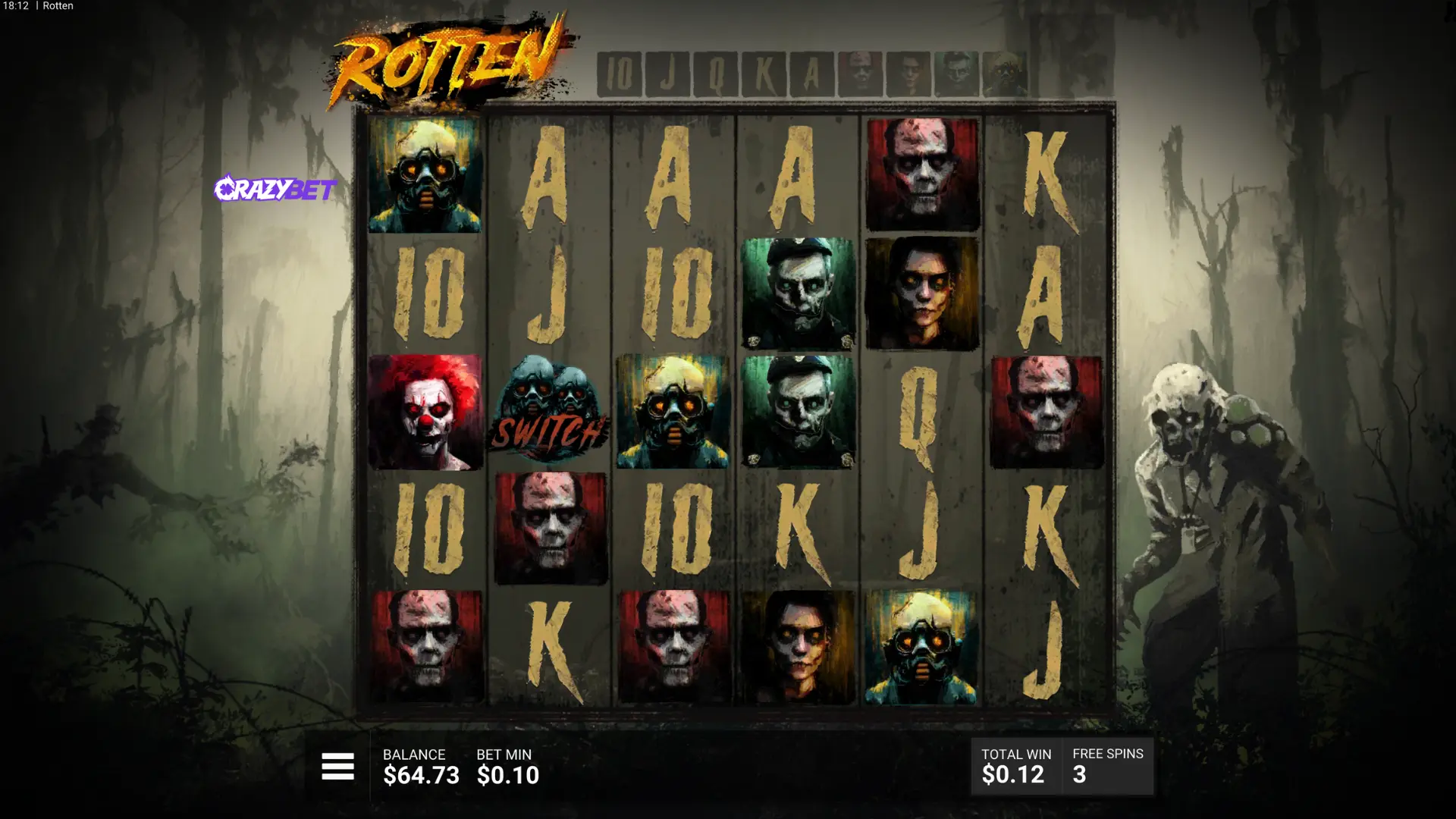 Rotten – Switch active during a bonus