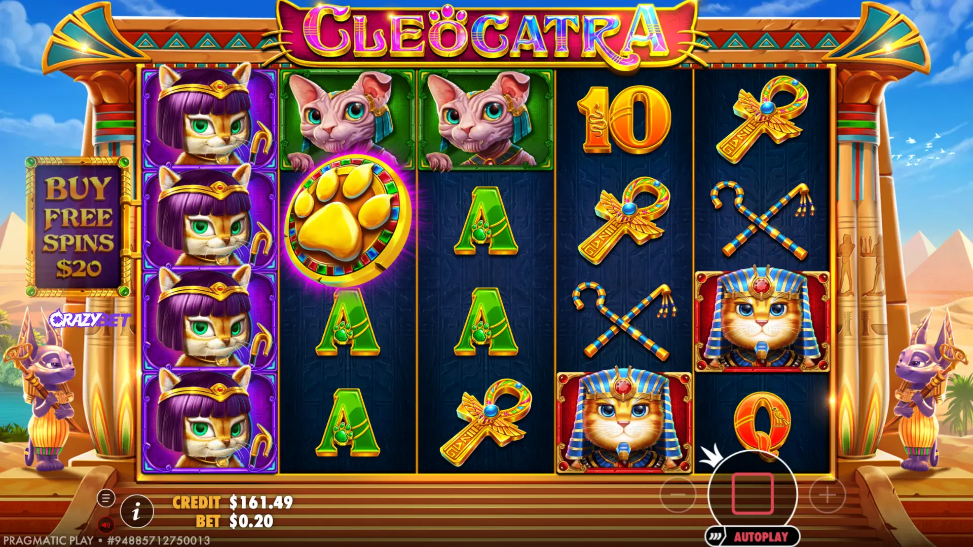 Cleocatra – Base Game Feature with Glowing Scatter