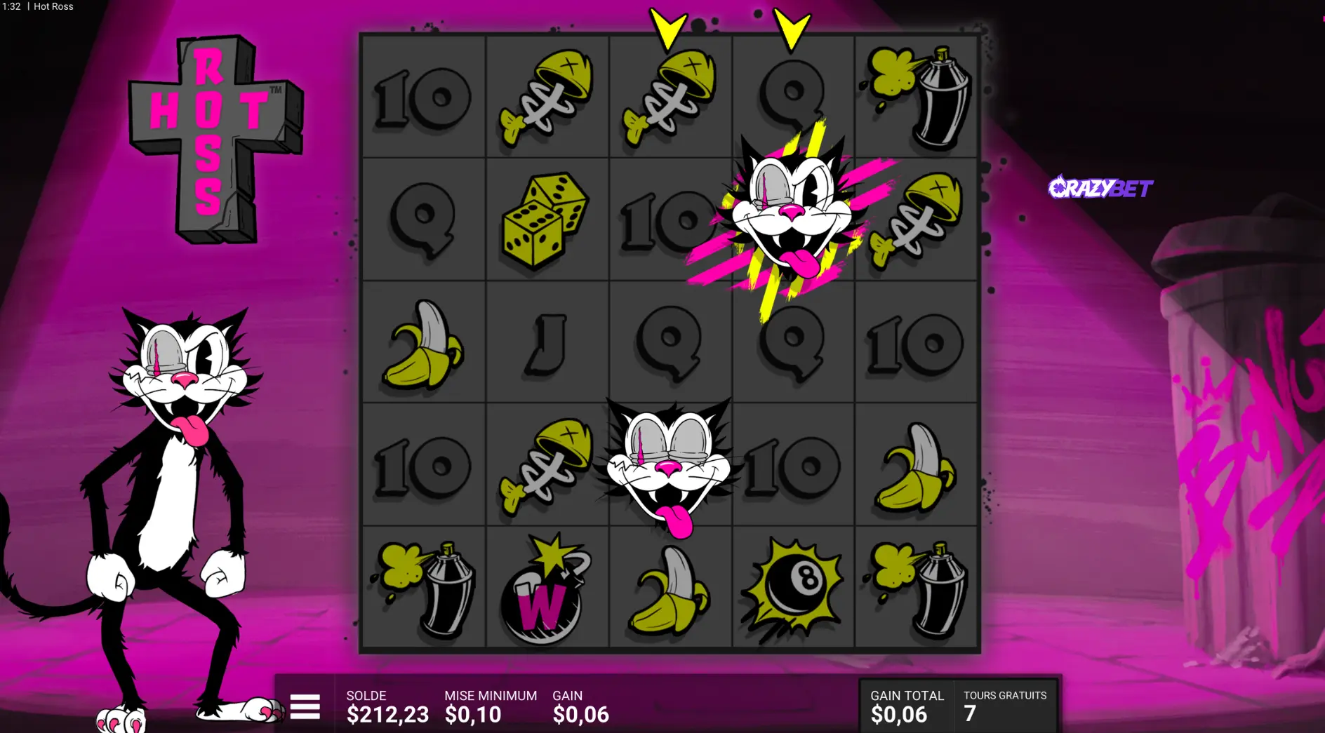 Hot Ro$$ Hacksaw Gaming free spins with Bomb Wild and character symbol