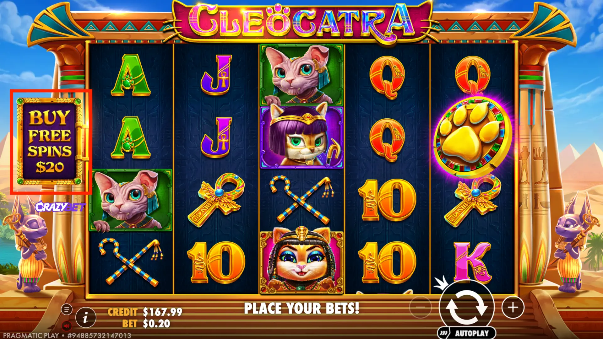 Cleocatra – Buy Bonus Option at 100× Stake