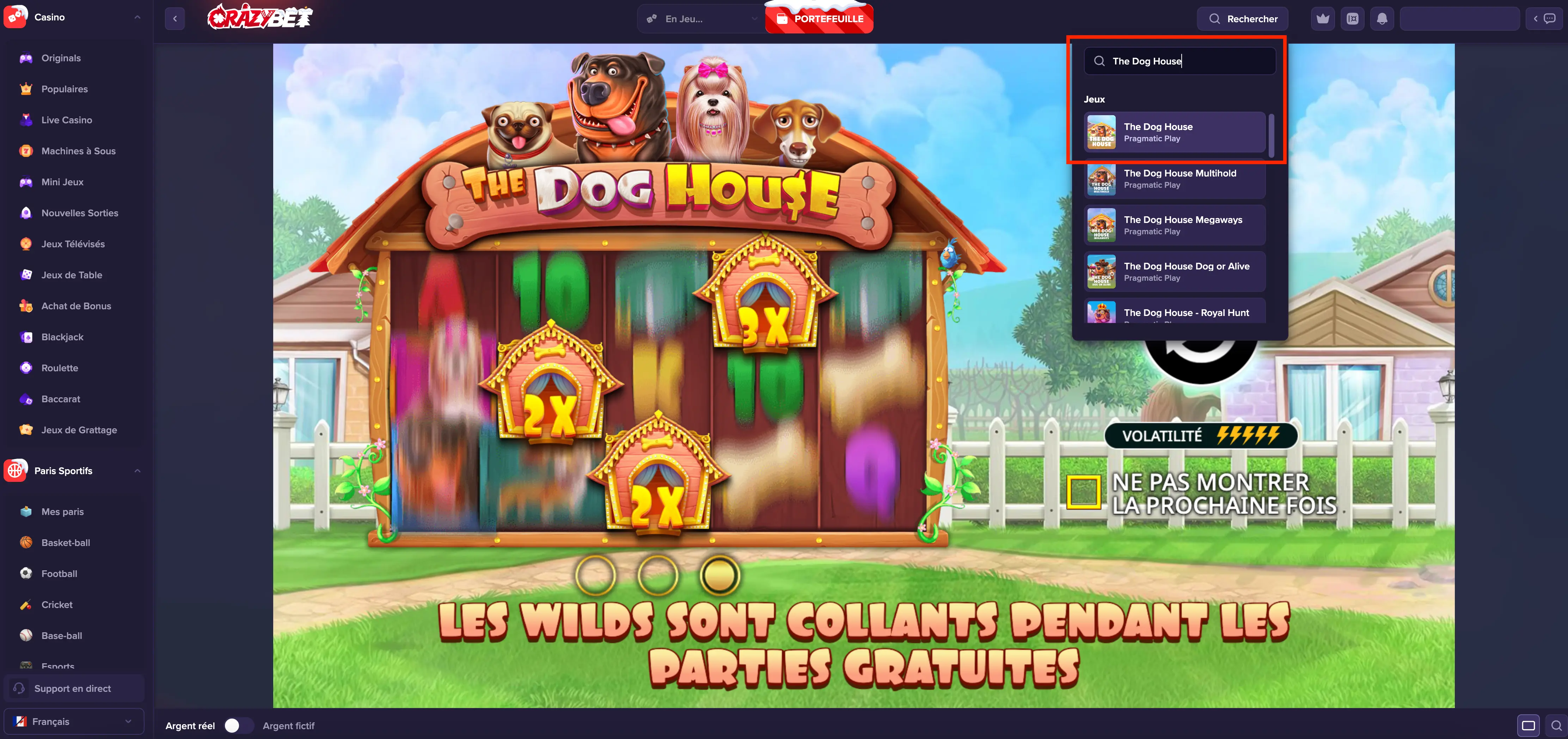the-dog-house-search-interface-crazybet-casino