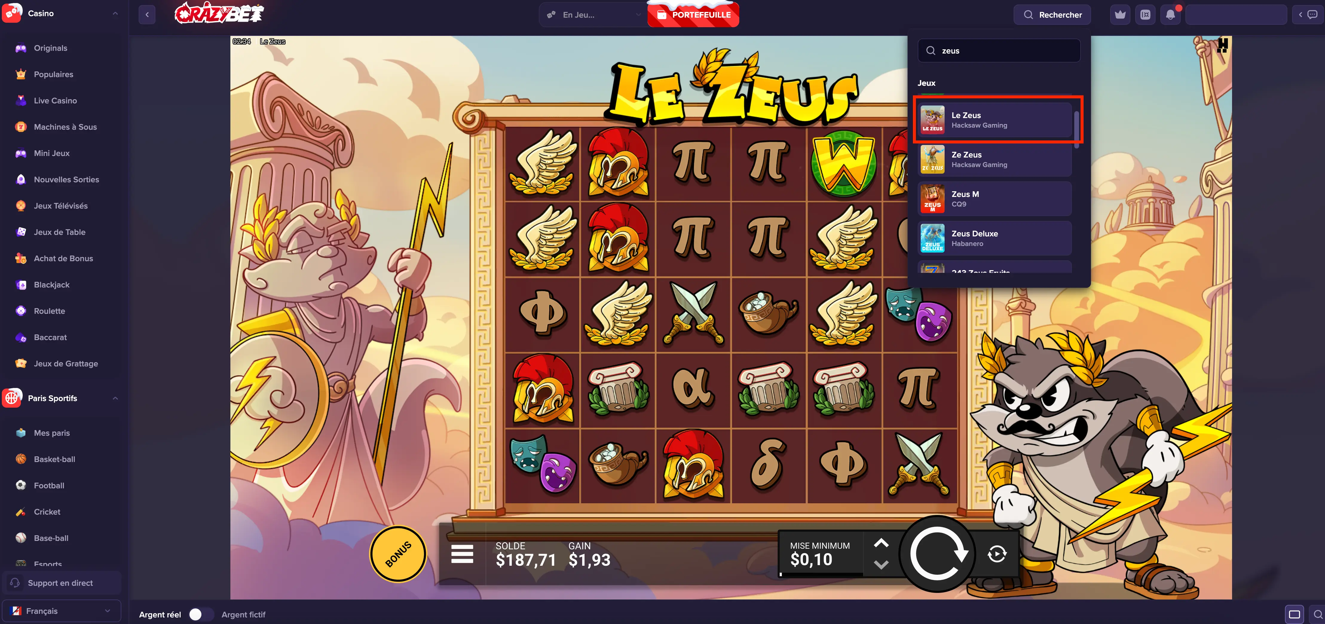 interface-crazybet-search-le-zeus-hacksaw-gaming