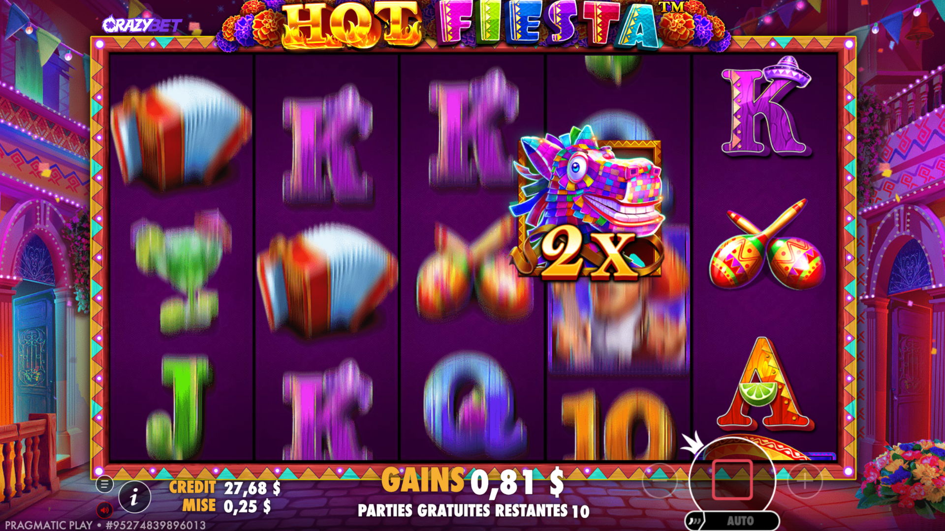 Bonus entry animation: hanging piñatas