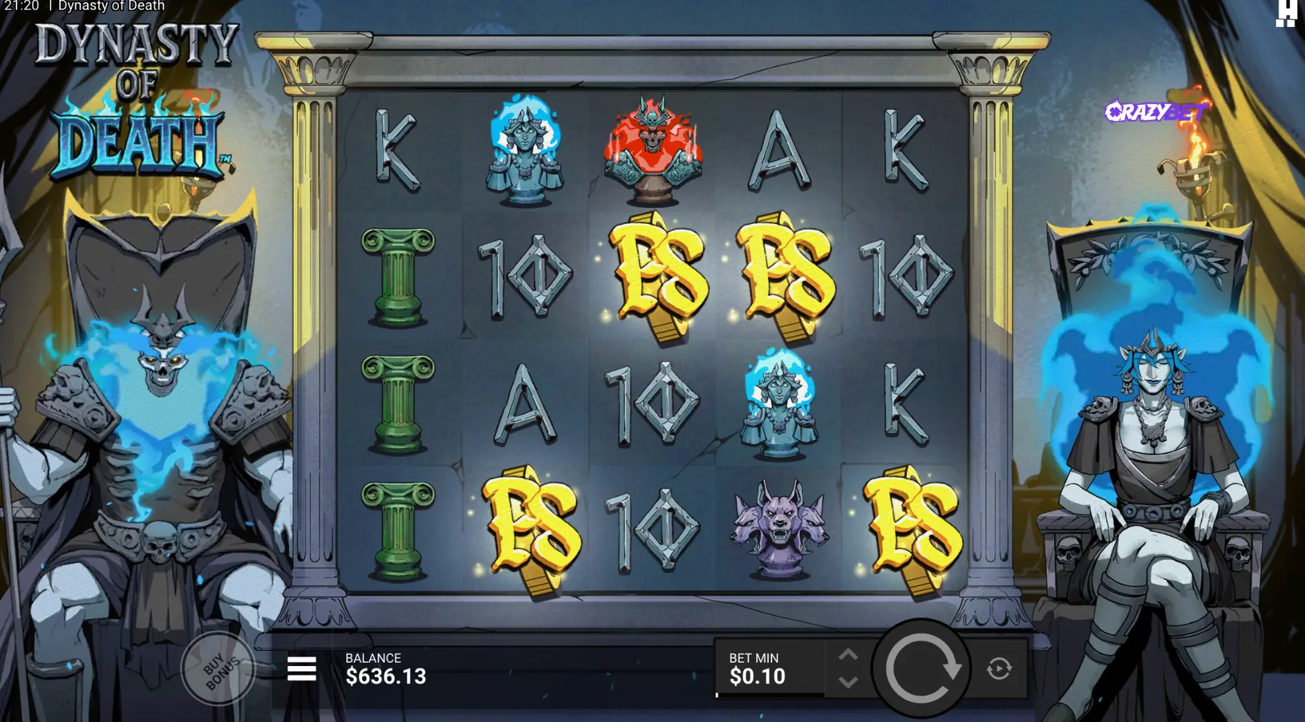 Dynasty of Death ES scatter triggering free spins