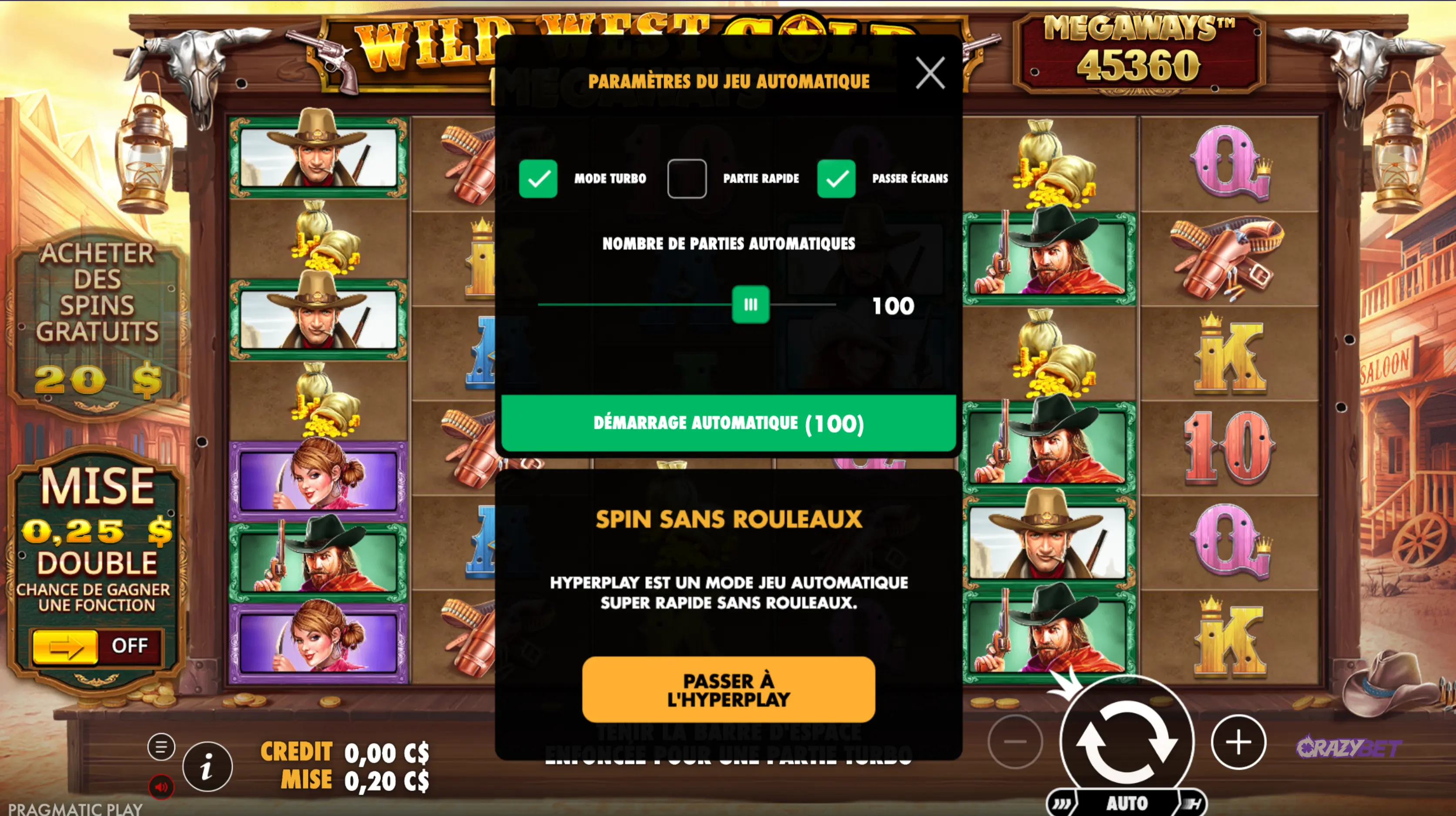 options-autoplay-100-tours-wild-west-gold-megaways-pragmatic