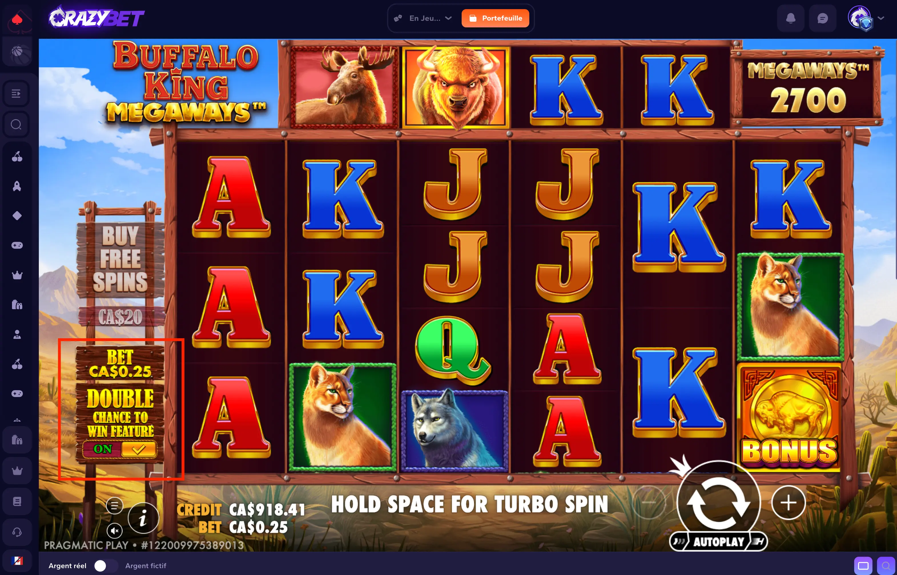 option-ante-bet-buffalo-king-megaways
