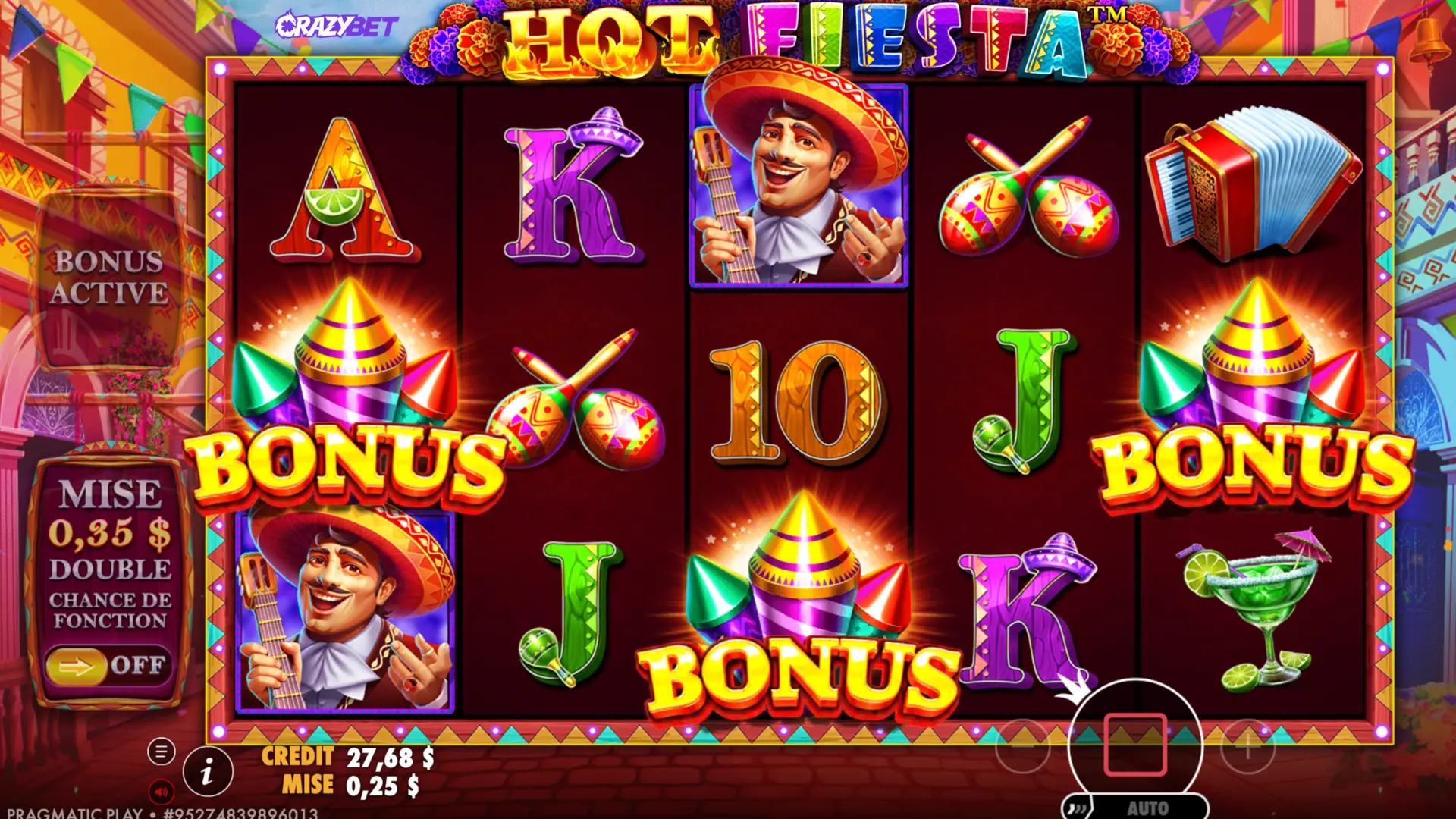 Hot Fiesta : BONUS Scatters ready to trigger free spins