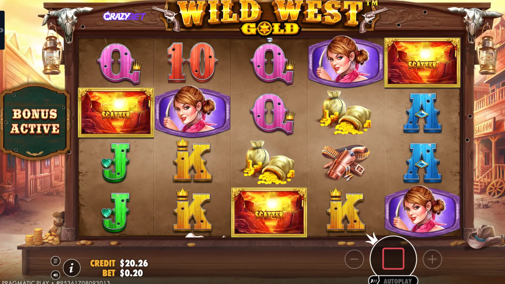 Wild West Gold - 1-3-5 Scatters to trigger Free Spins