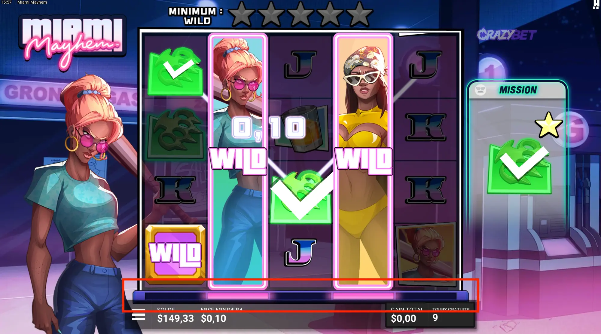 multiple-green-check-symbols-validating-wilds-mission-miami-mayhem