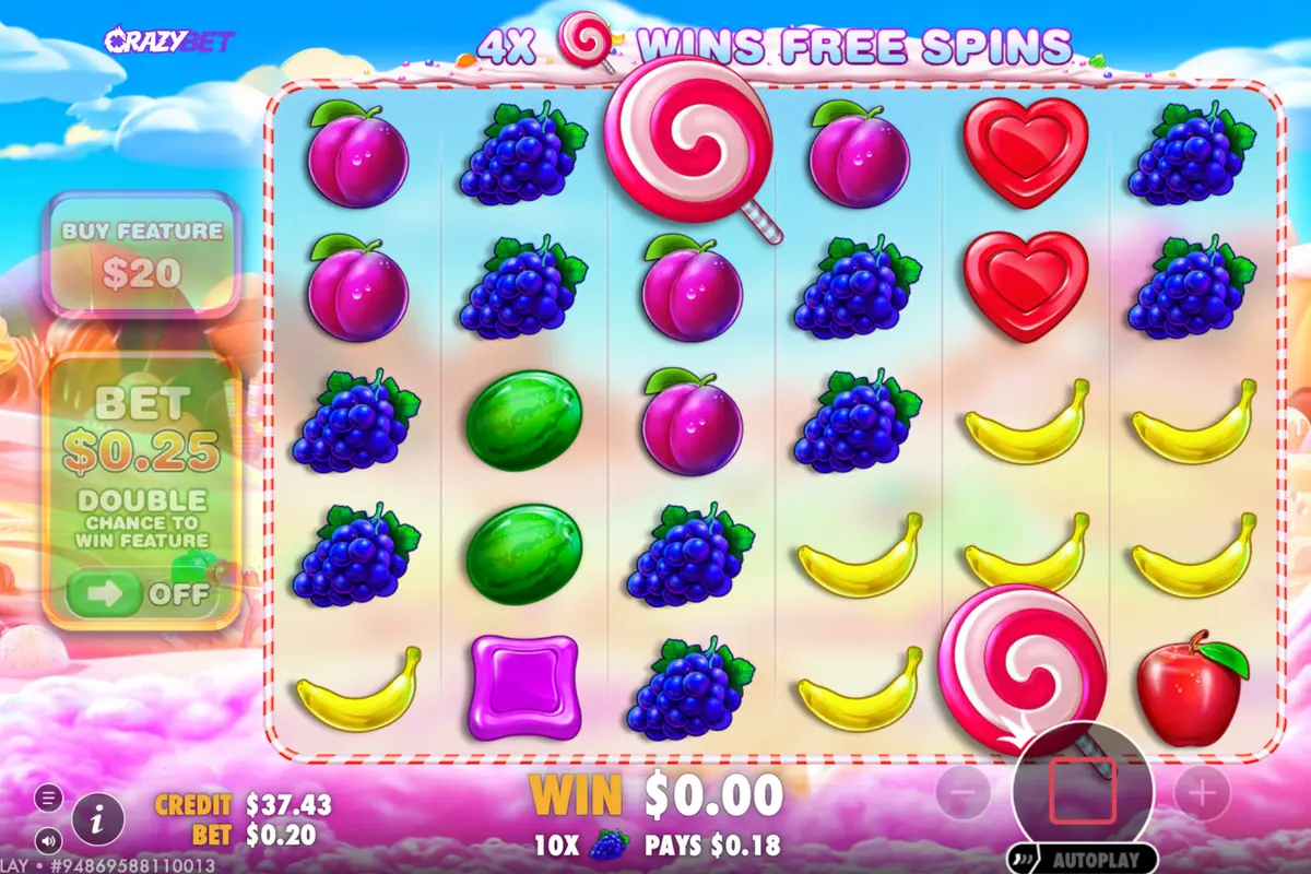 Cascades (Tumble) on Sweet Bonanza – consecutive wins